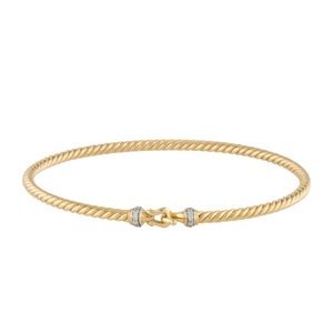 David Yurman 18k diamond buckle bracelet